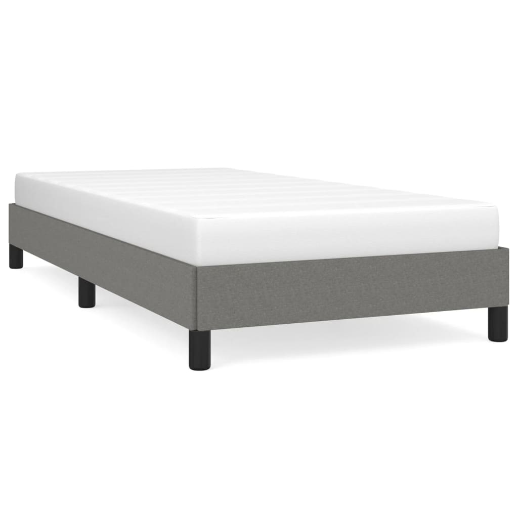 Bedframe stof donkergrijs 90x190 cm