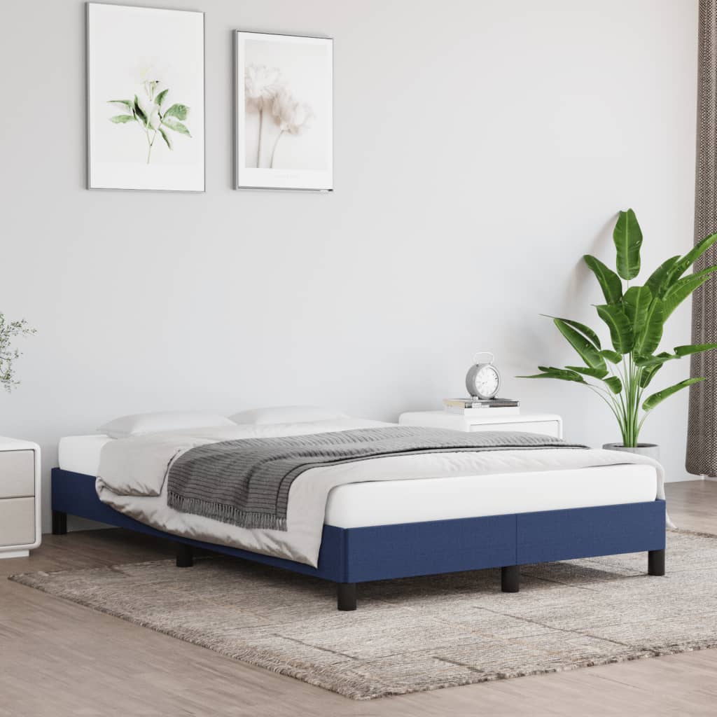 Bedframe stof blauw 120x200 cm