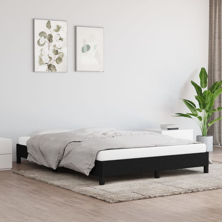 Bedframe stof zwart 140x190 cm