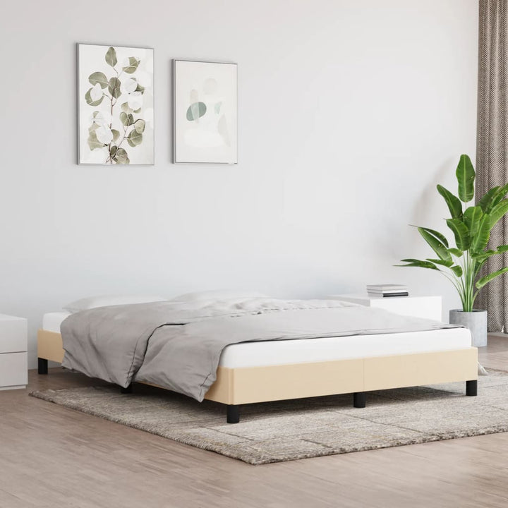 Bedframe stof crèmekleurig 140x190 cm