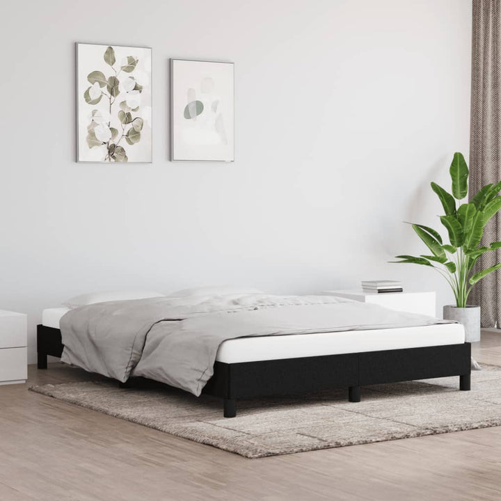 Bedframe stof zwart 140x200 cm