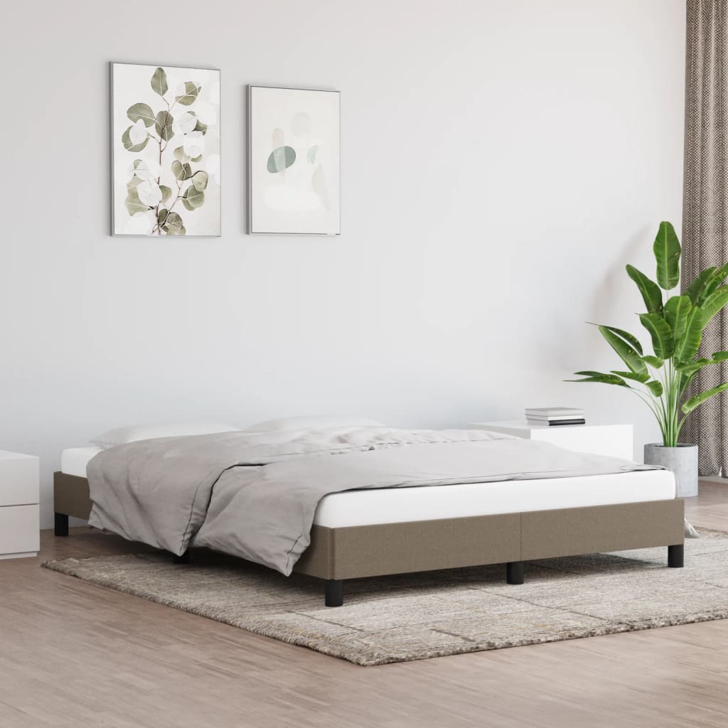 Bedframe stof taupe 140x200 cm