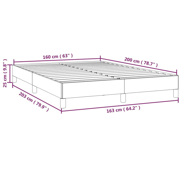 Bedframe stof lichtgrijs 160x200 cm