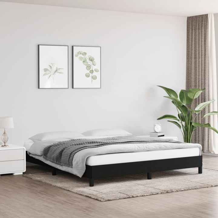 Bedframe stof zwart 160x200 cm