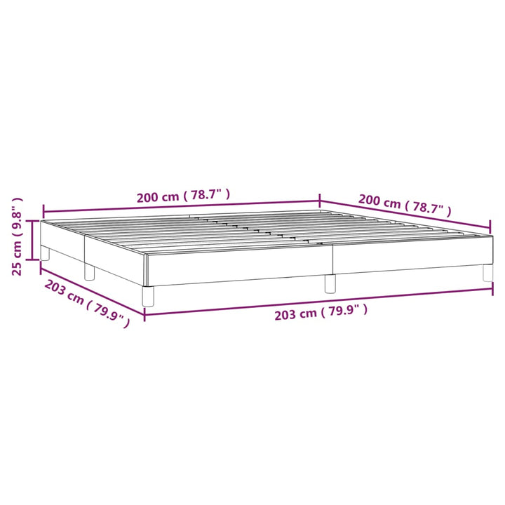 Bedframe stof lichtgrijs 200x200 cm