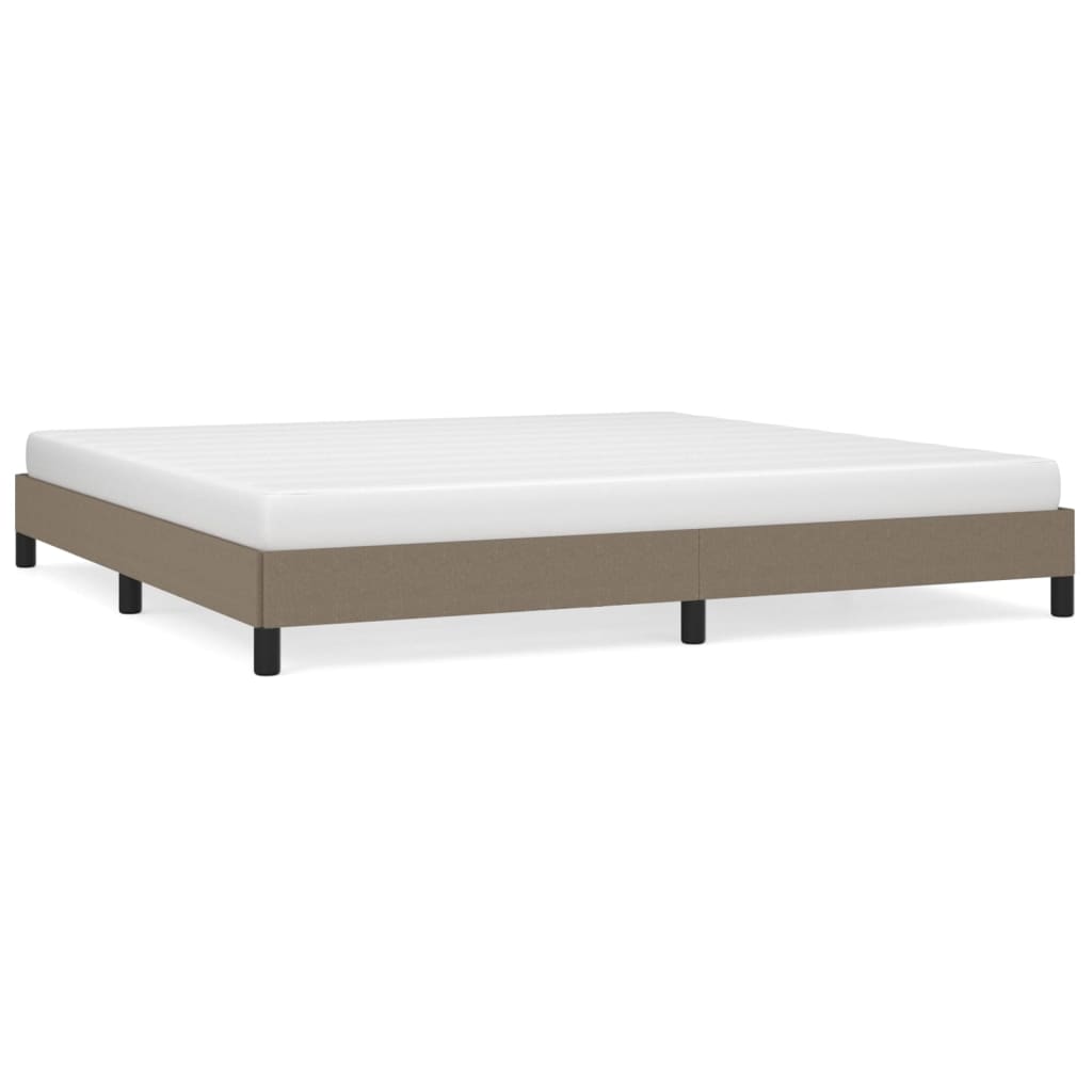 Bedframe stof taupe 200x200 cm