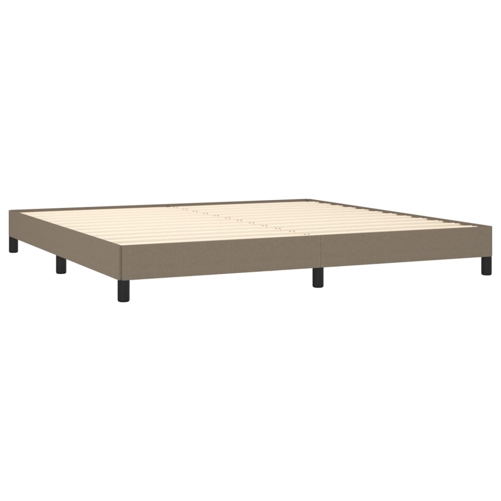 Bedframe stof taupe 200x200 cm