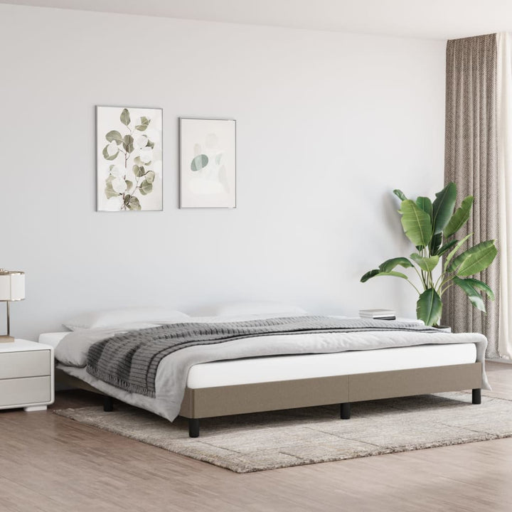 Bedframe stof taupe 200x200 cm