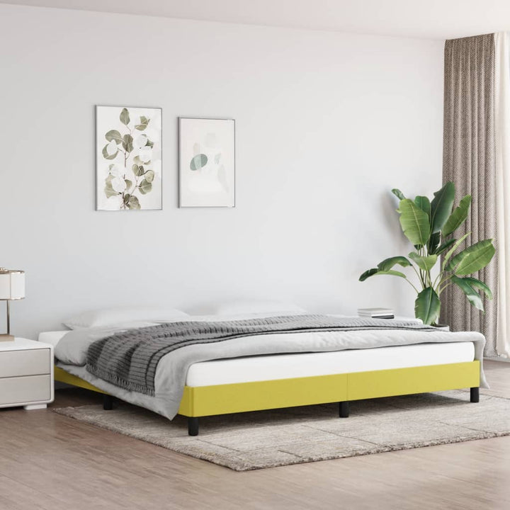 Bedframe stof groen 200x200 cm