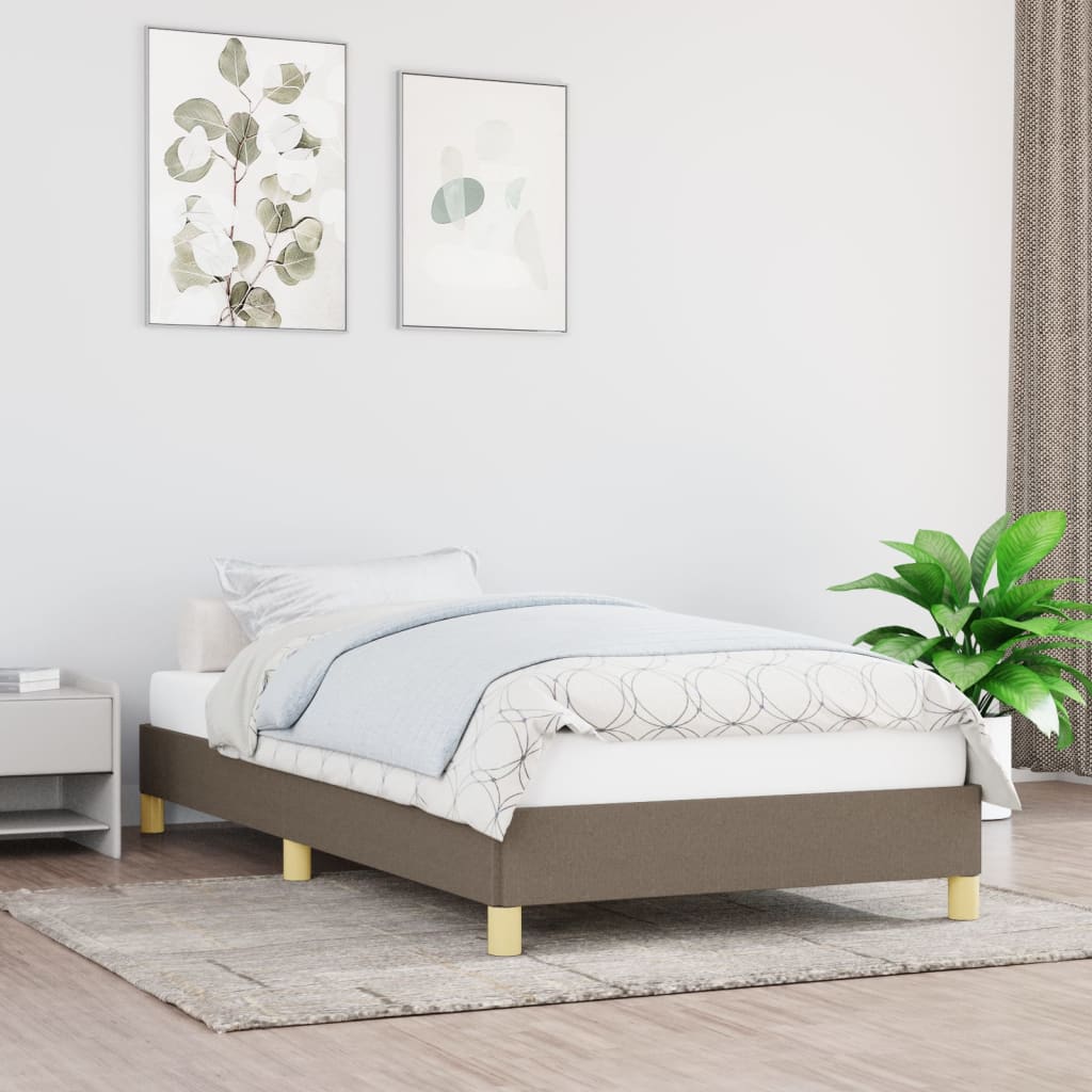 Bedframe stof taupe 80x200 cm