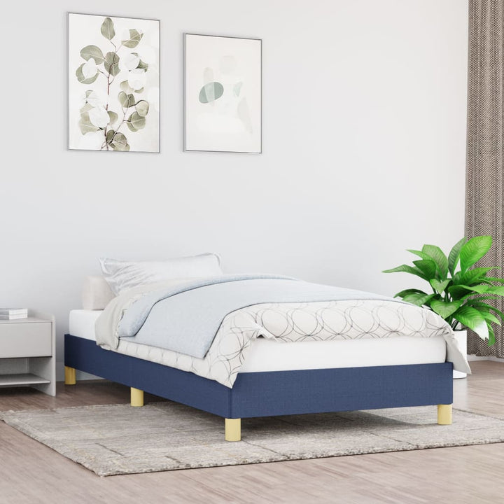 Bedframe stof blauw 80x200 cm