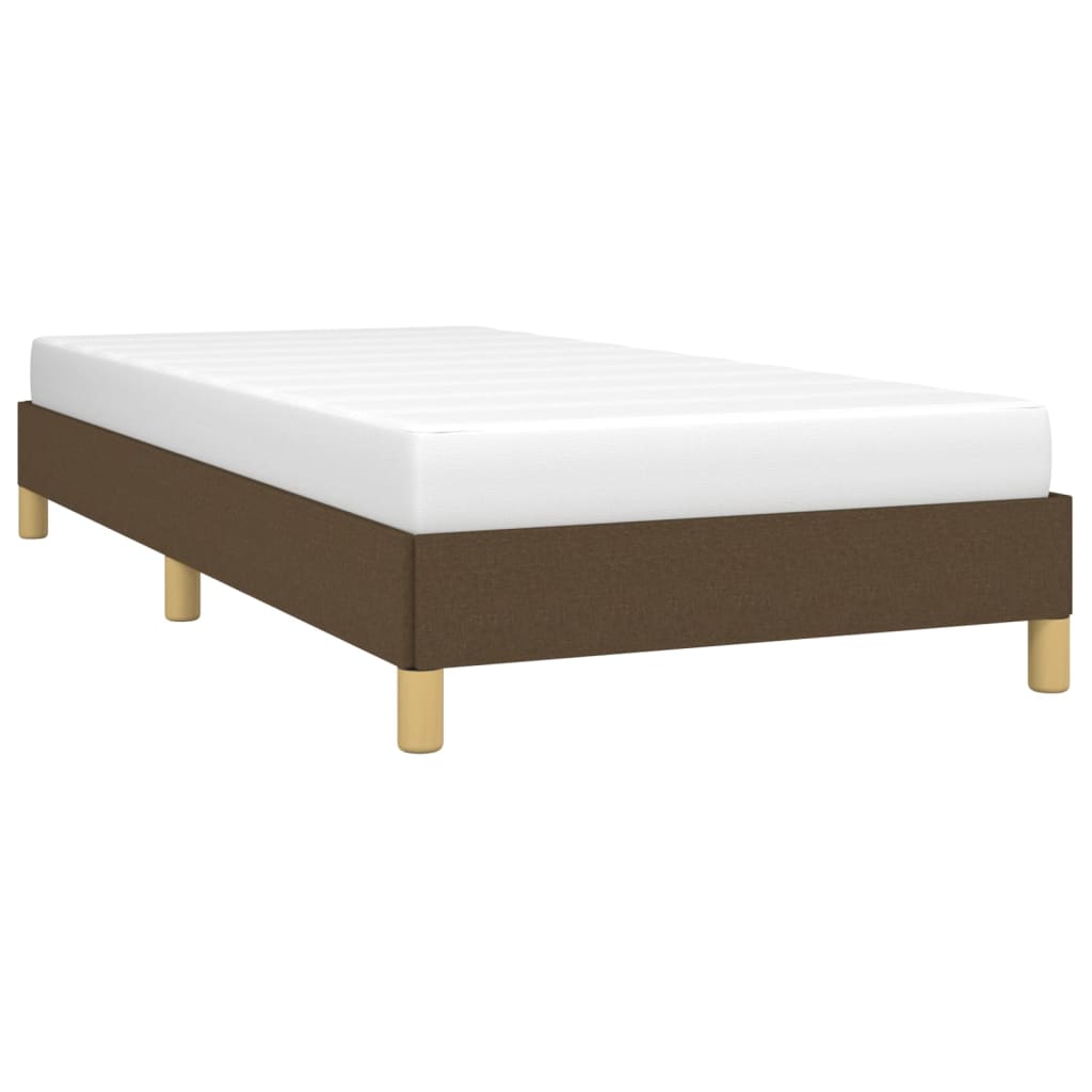 Bedframe stof donkerbruin 90x190 cm