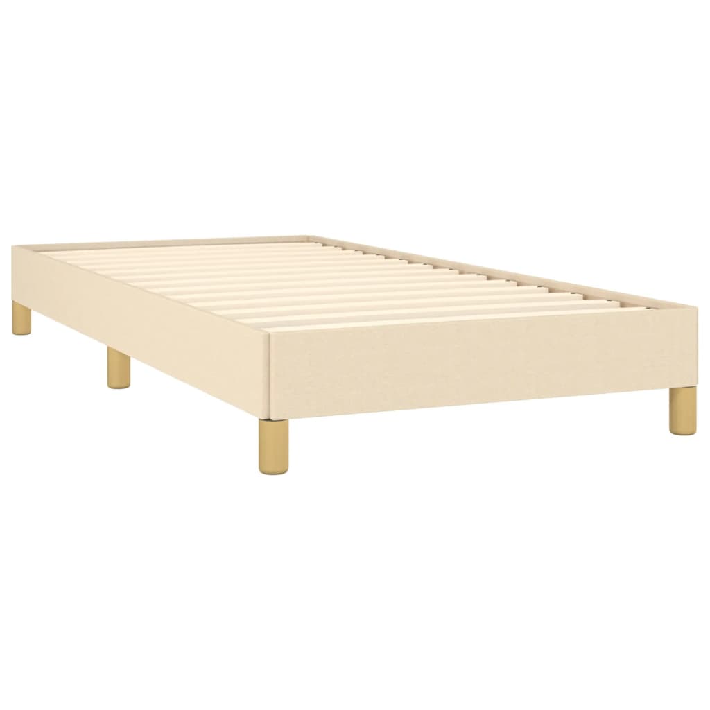 Bedframe stof crèmekleurig 90x190 cm