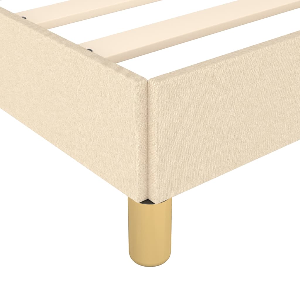 Bedframe stof crèmekleurig 90x190 cm