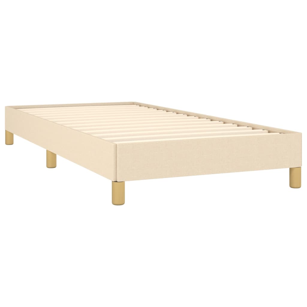 Bedframe stof crèmekleurig 90x200 cm