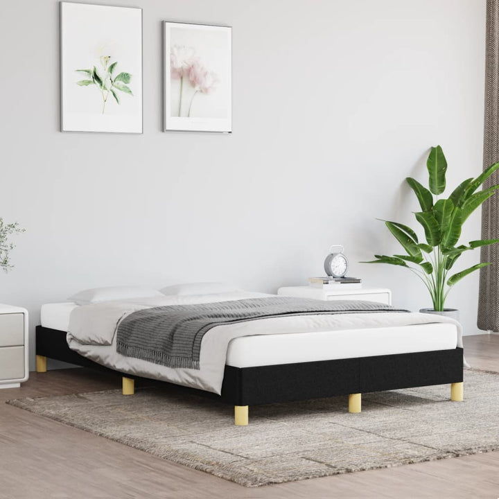 Bedframe stof zwart 120x200 cm