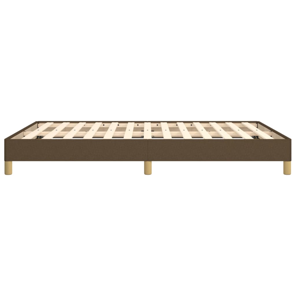 Bedframe stof donkerbruin 140x200 cm