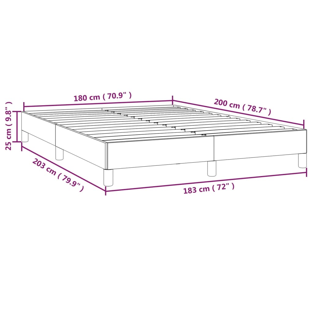 Bedframe stof taupe 180x200 cm