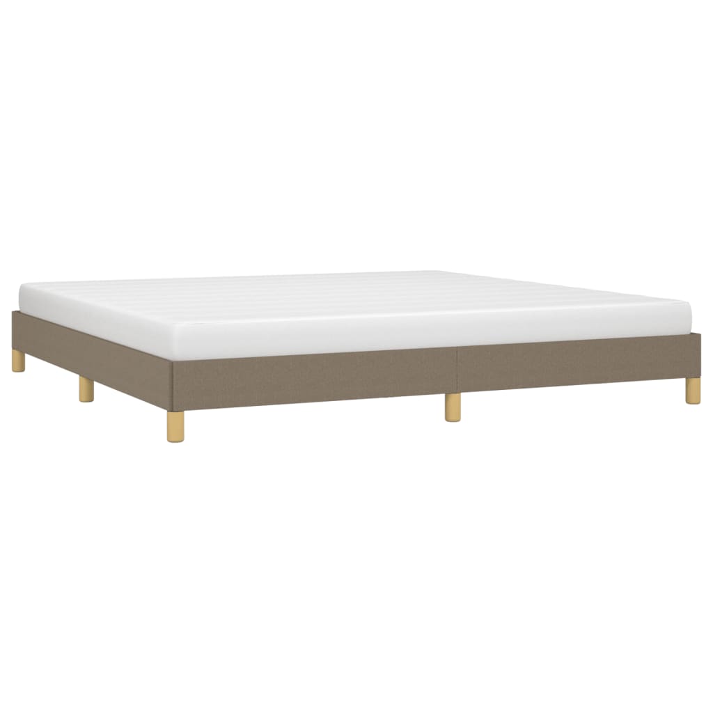 Bedframe stof taupe 200x200 cm