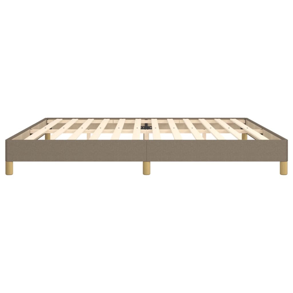 Bedframe stof taupe 200x200 cm