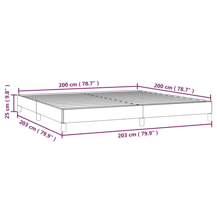 Bedframe stof taupe 200x200 cm