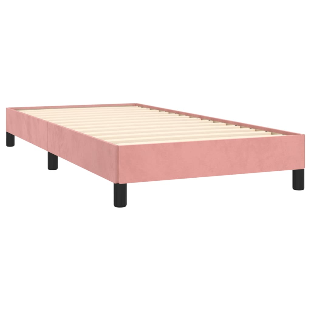 Bedframe fluweel roze 80x200 cm