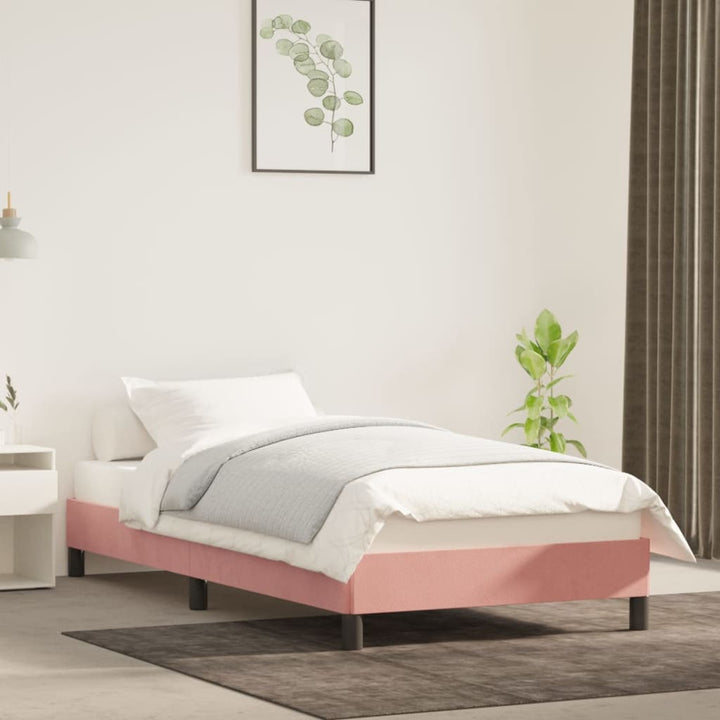 Bedframe fluweel roze 80x200 cm