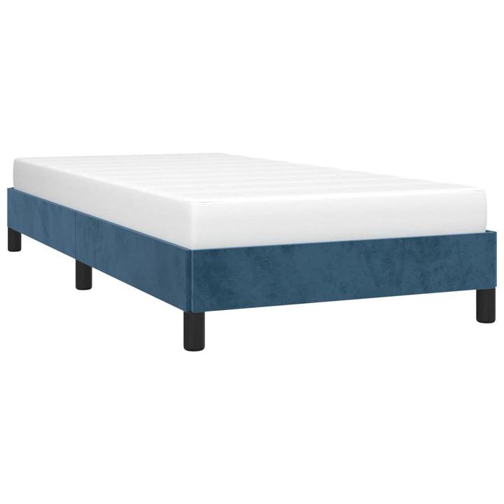 Bedframe fluweel donkerblauw 90x200 cm