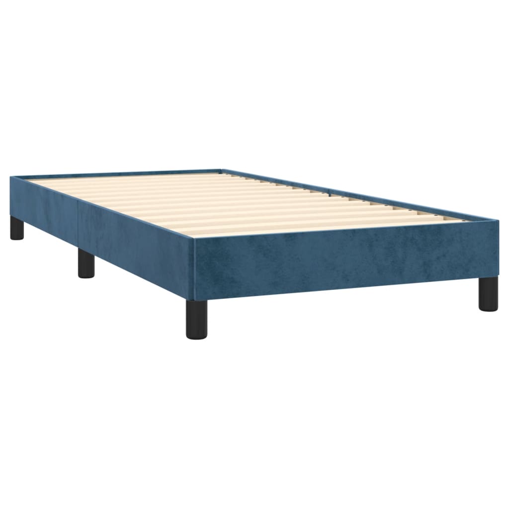 Bedframe fluweel donkerblauw 90x200 cm