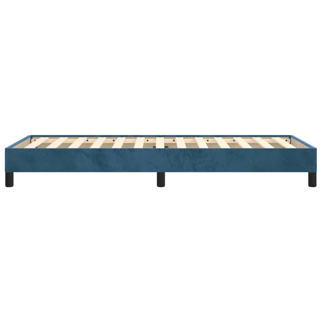 Bedframe fluweel donkerblauw 90x200 cm