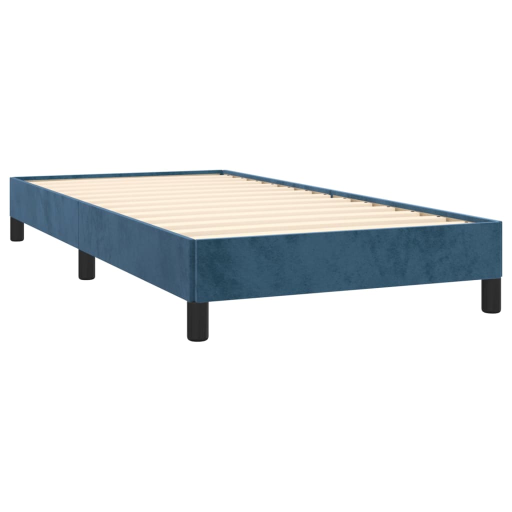 Bedframe fluweel donkerblauw 100x200 cm