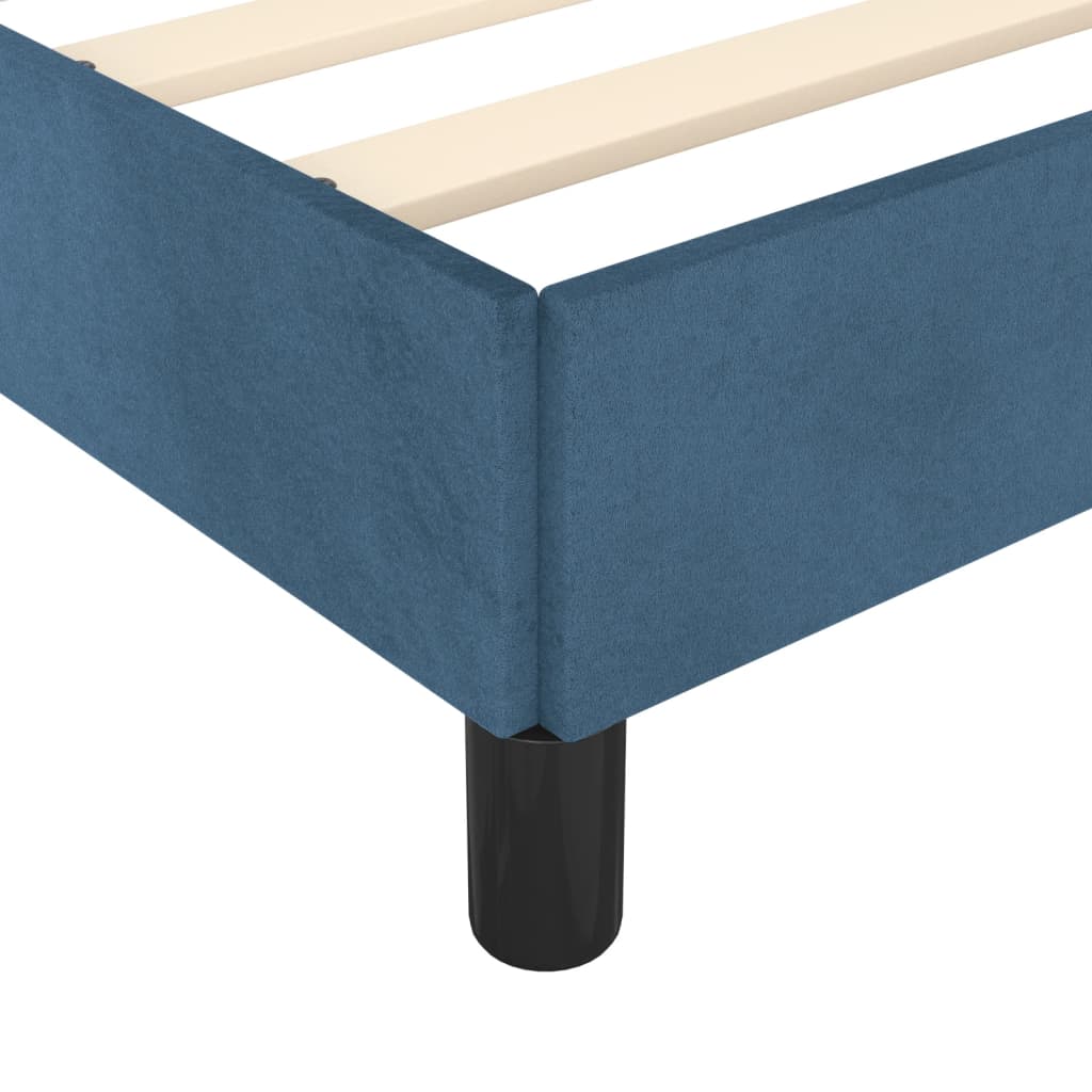 Bedframe fluweel donkerblauw 100x200 cm