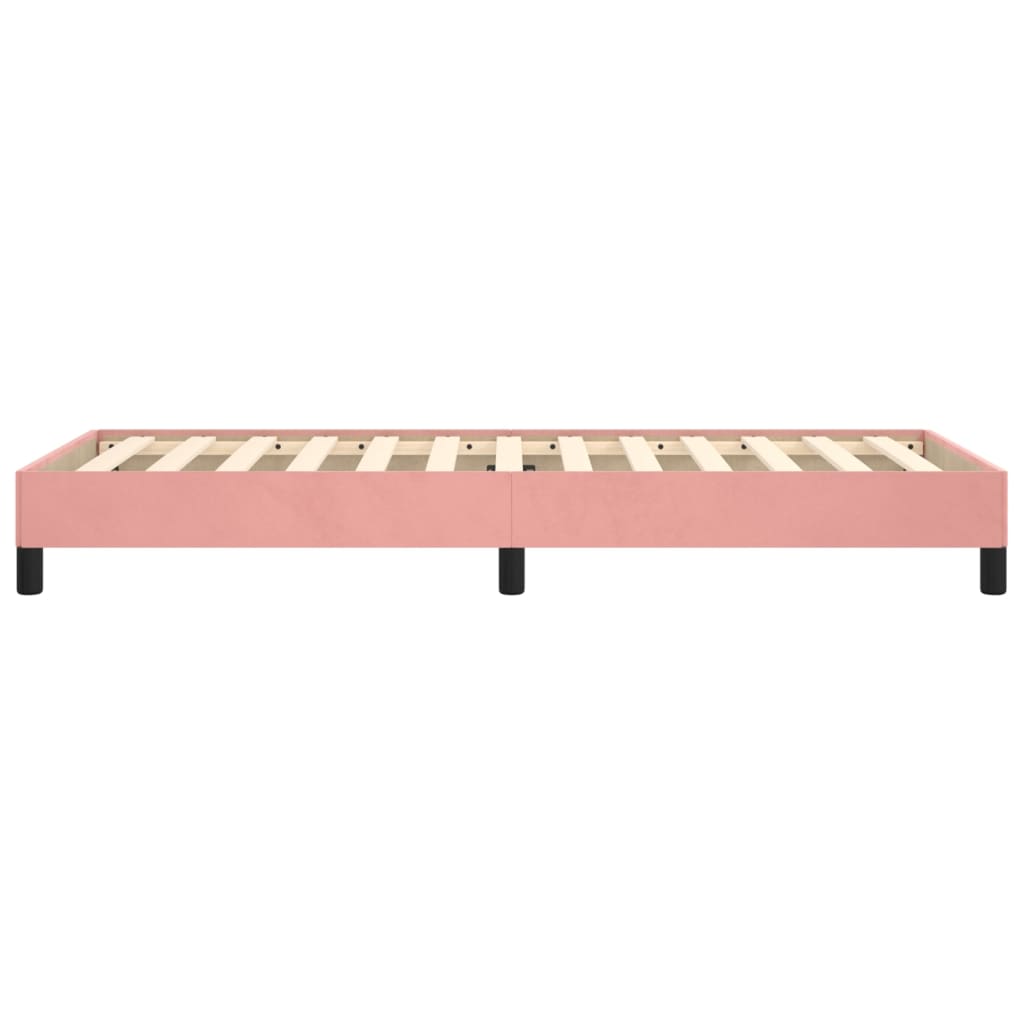 Bedframe fluweel roze 100x200 cm