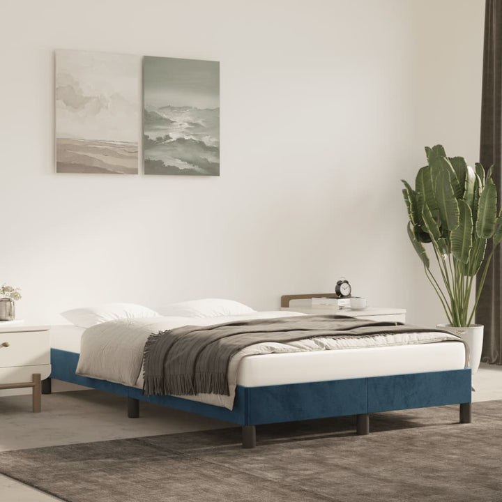 Bedframe fluweel donkerblauw 120x200 cm