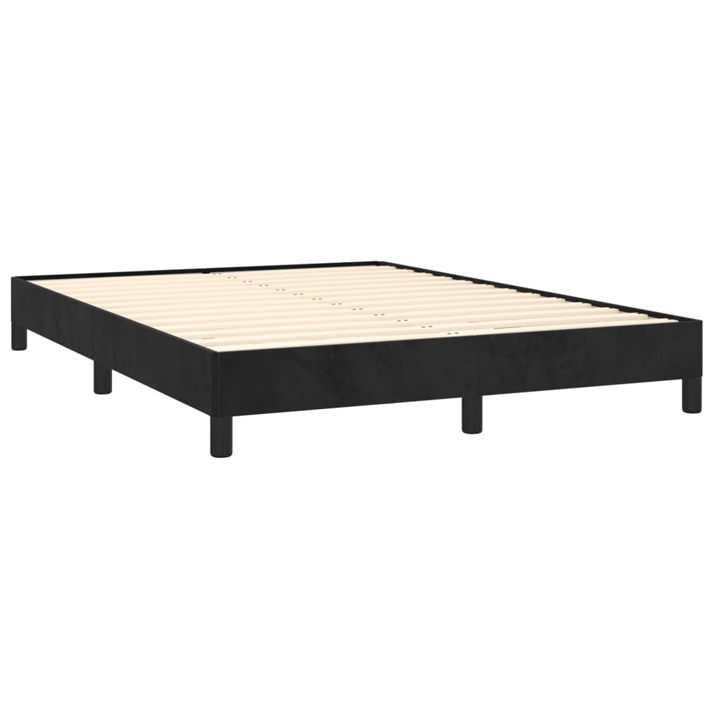 Bedframe fluweel zwart 140x190 cm