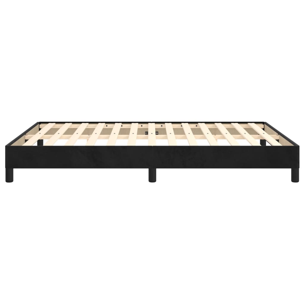 Bedframe fluweel zwart 140x190 cm