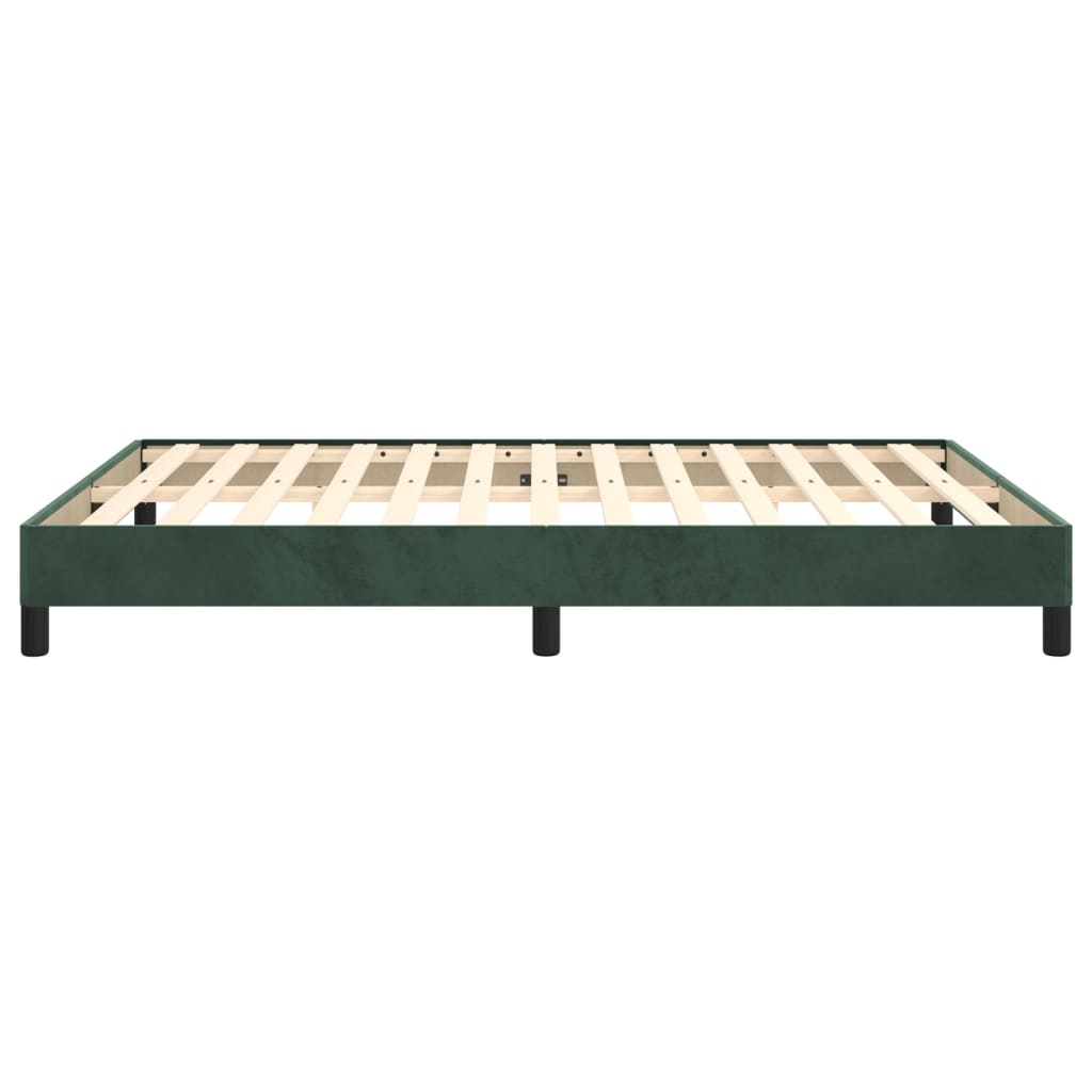 Bedframe fluweel donkergroen 140x190 cm