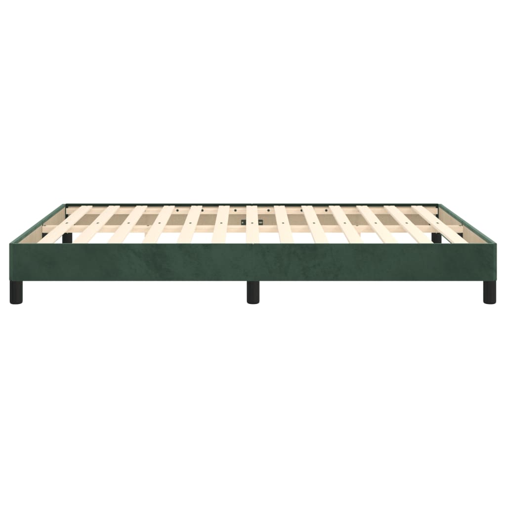 Bedframe fluweel donkergroen 140x200 cm