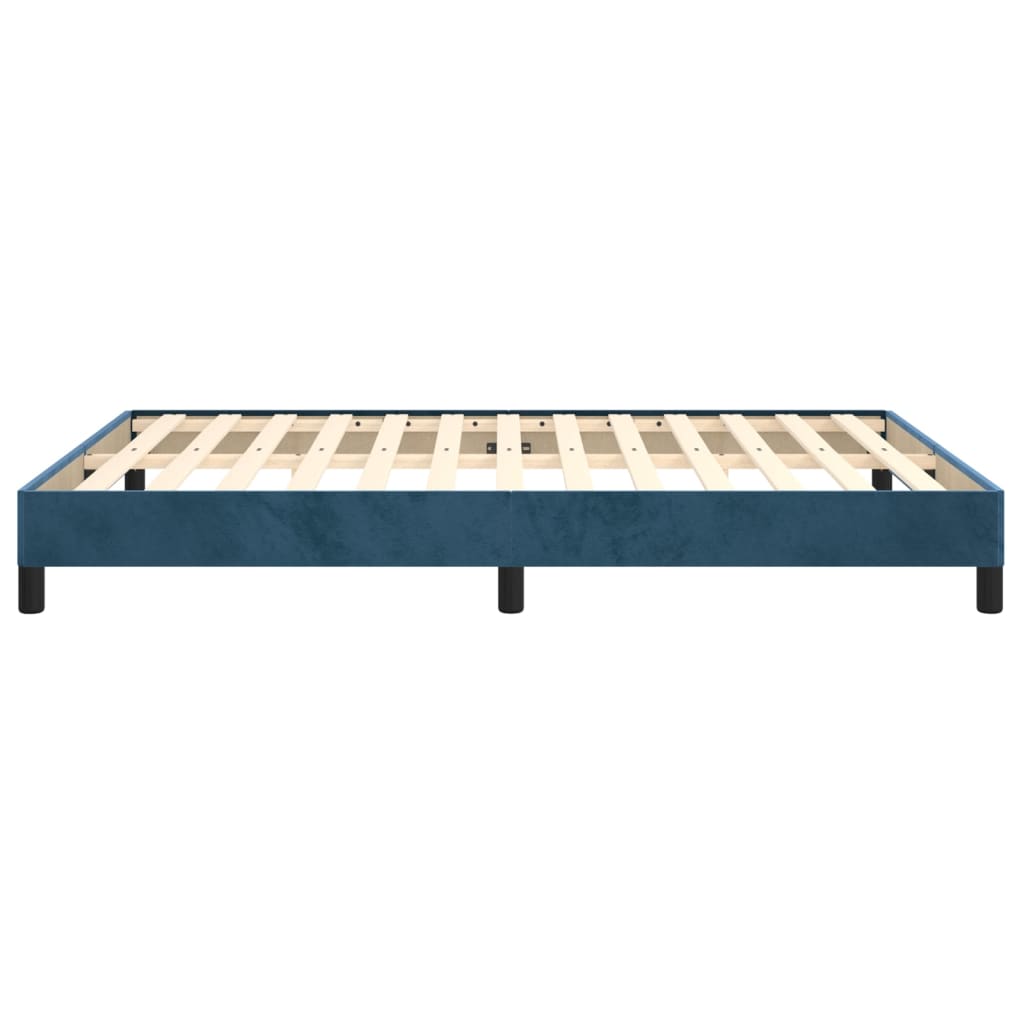 Bedframe fluweel donkerblauw 140x200 cm