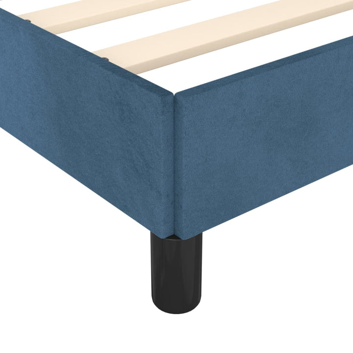 Bedframe fluweel donkerblauw 140x200 cm