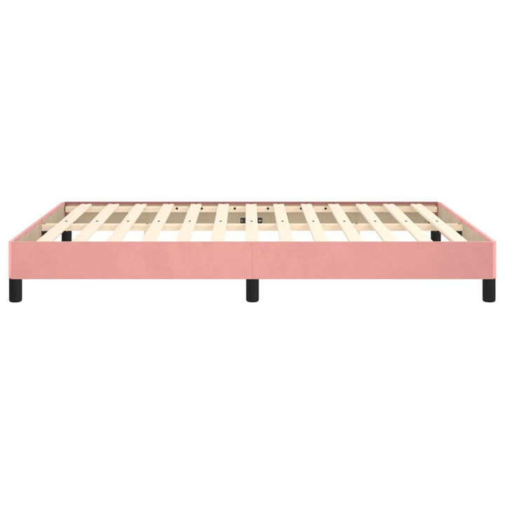 Bedframe fluweel roze 140x200 cm