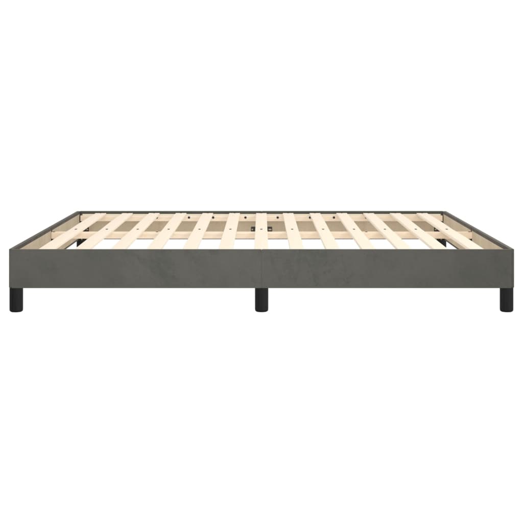 Bedframe fluweel donkergrijs 160x200 cm