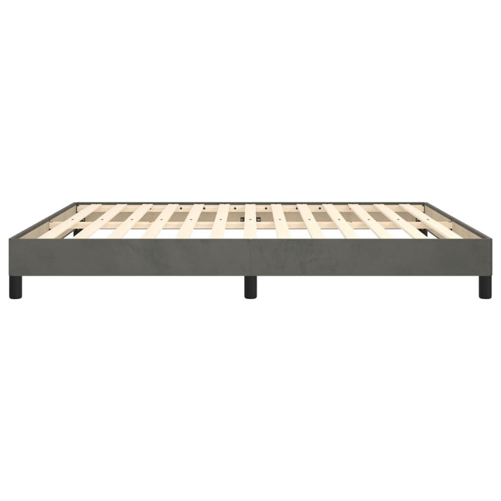 Bedframe fluweel donkergrijs 160x200 cm