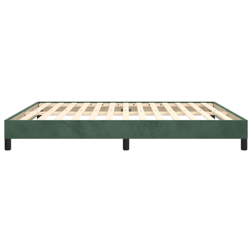 Bedframe fluweel donkergroen 160x200 cm