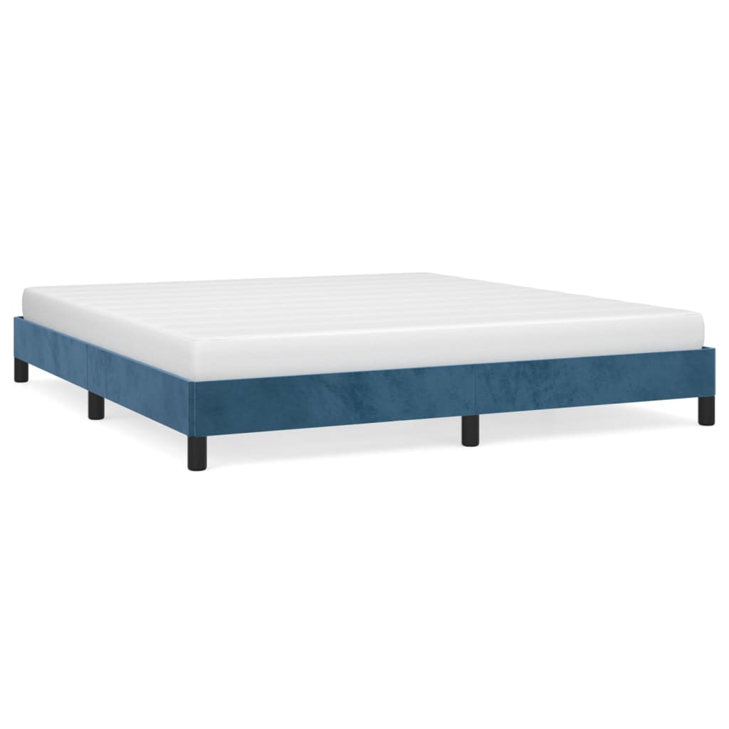 Bedframe fluweel donkerblauw 160x200 cm