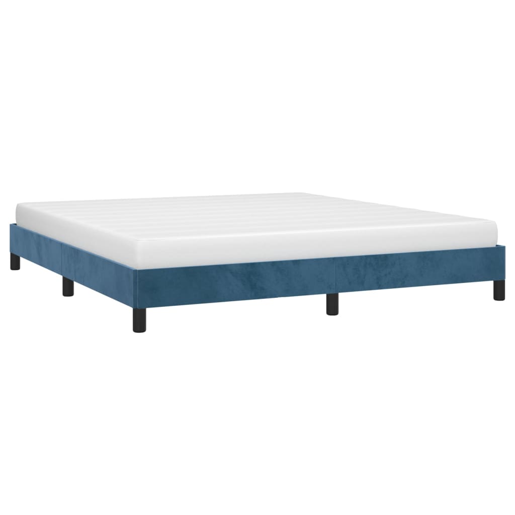 Bedframe fluweel donkerblauw 160x200 cm