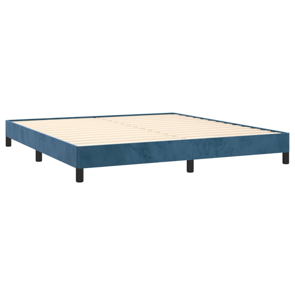 Bedframe fluweel donkerblauw 160x200 cm