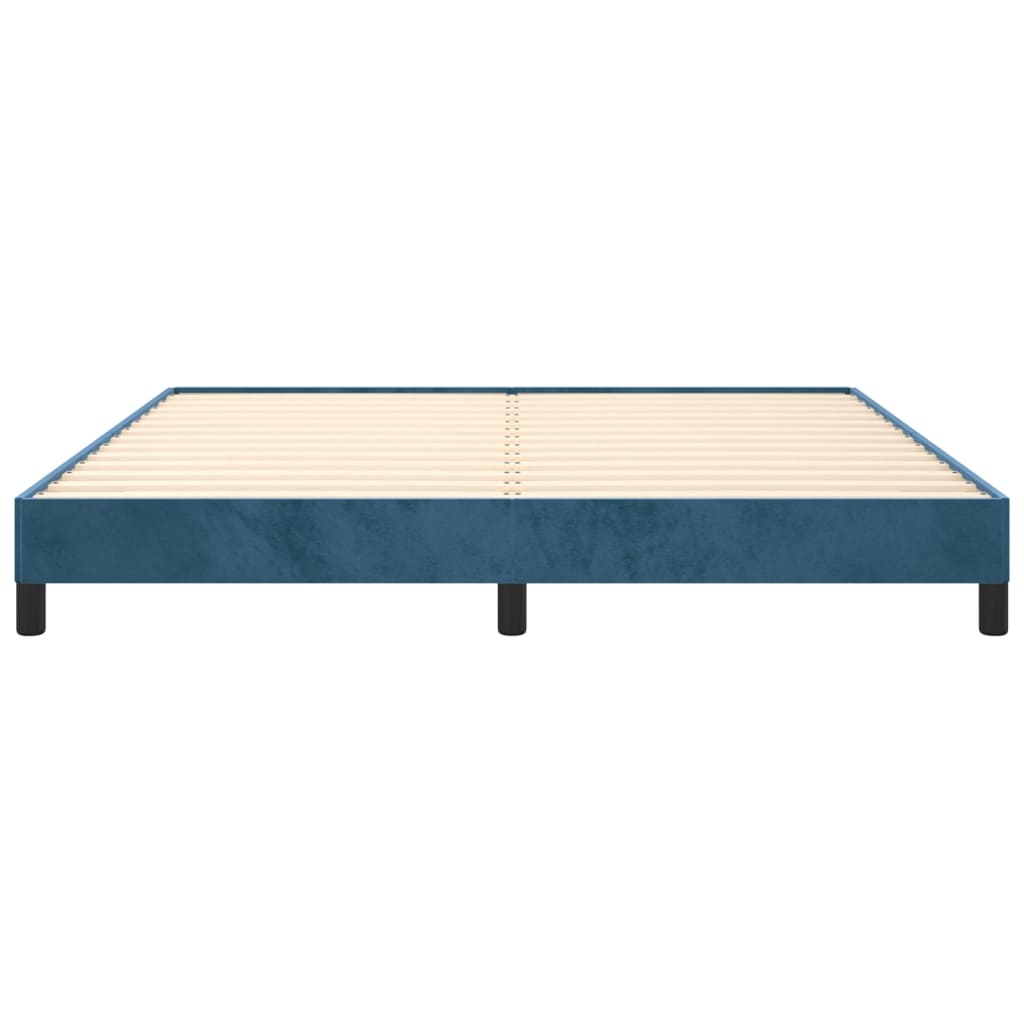 Bedframe fluweel donkerblauw 160x200 cm