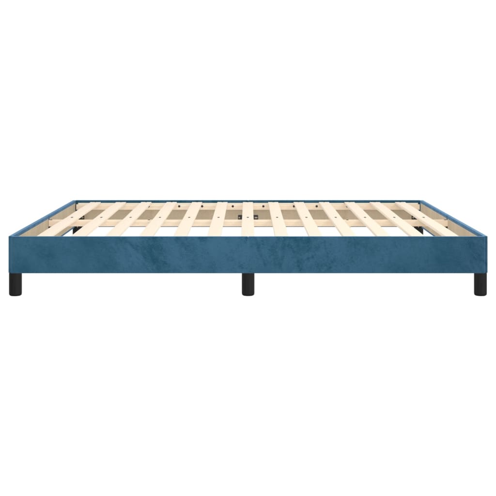 Bedframe fluweel donkerblauw 160x200 cm