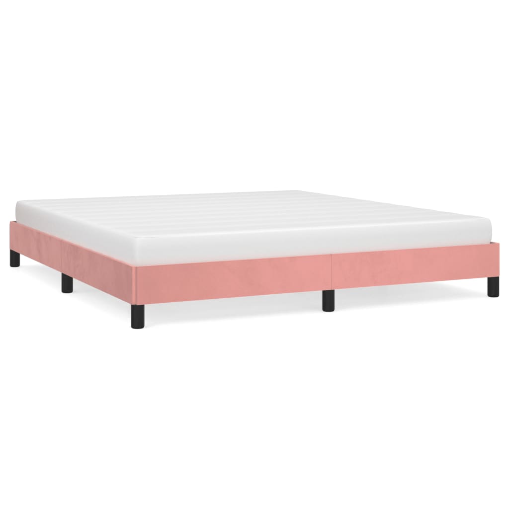 Bedframe fluweel roze 160x200 cm